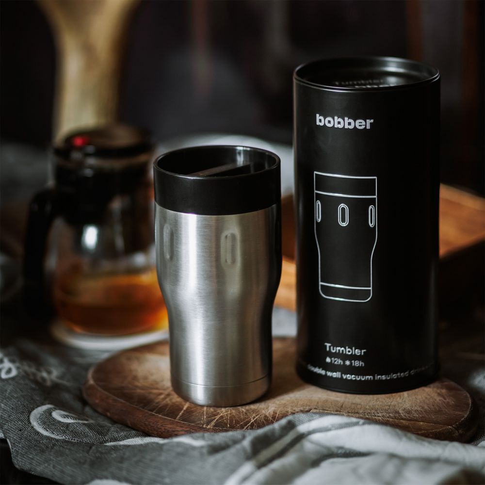 Термостакан Tumbler 350, вакуумный, стальной матовый, фото 5