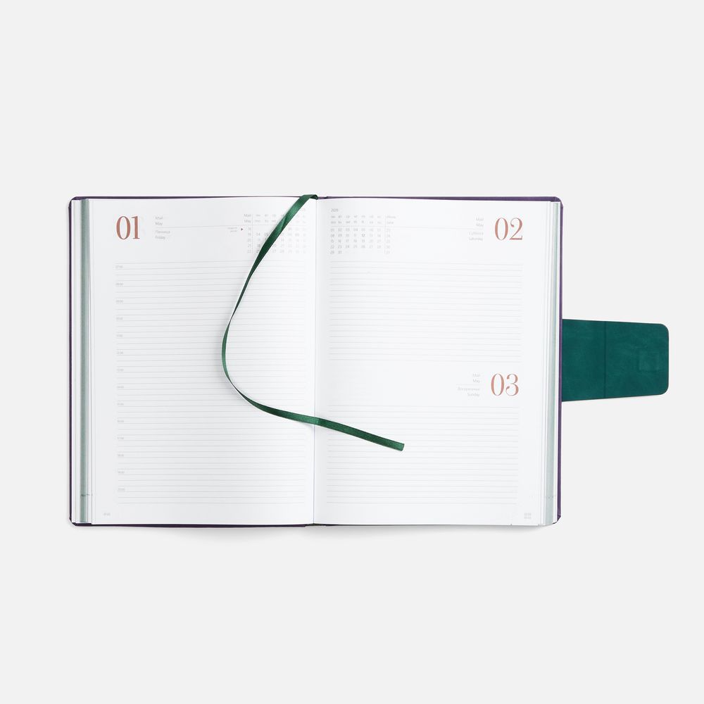 Ежедневник Grande Strap на заказ, датированный, фиолетовый, фото 9