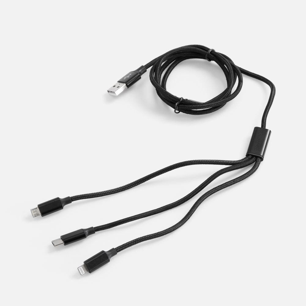 Кабель Triple Charge в футляре ver.2, черный, фото 2