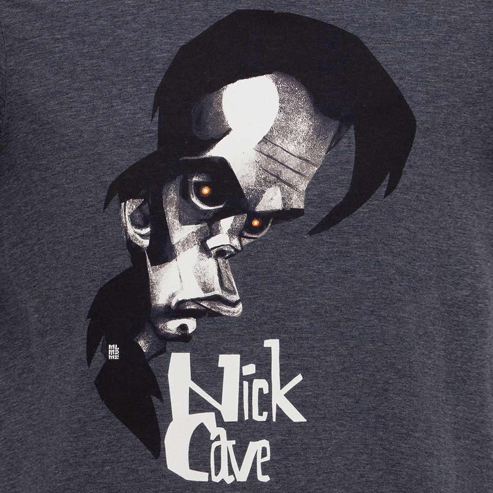 Футболка «Меламед. Nick Cave», темно-синий меланж, фото 3