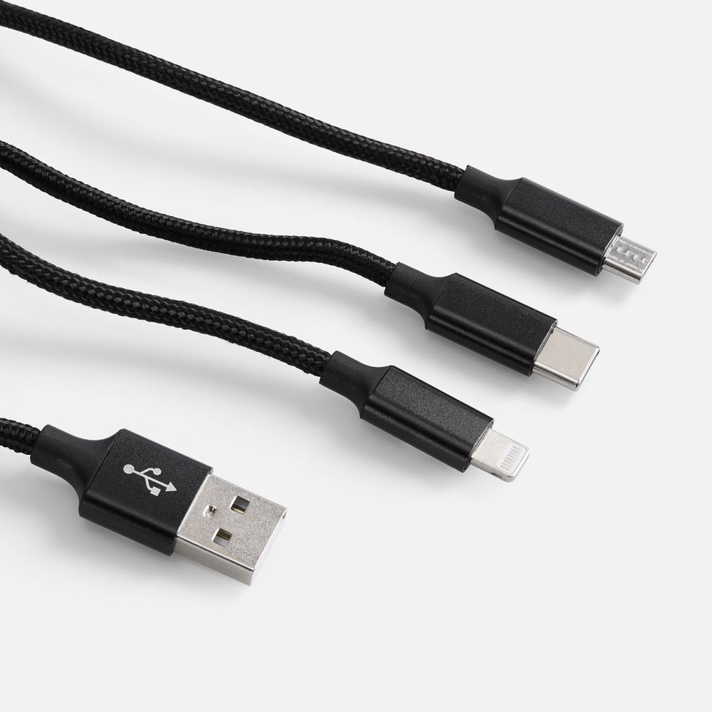 Кабель Triple Charge в футляре ver.2, черный, фото 3