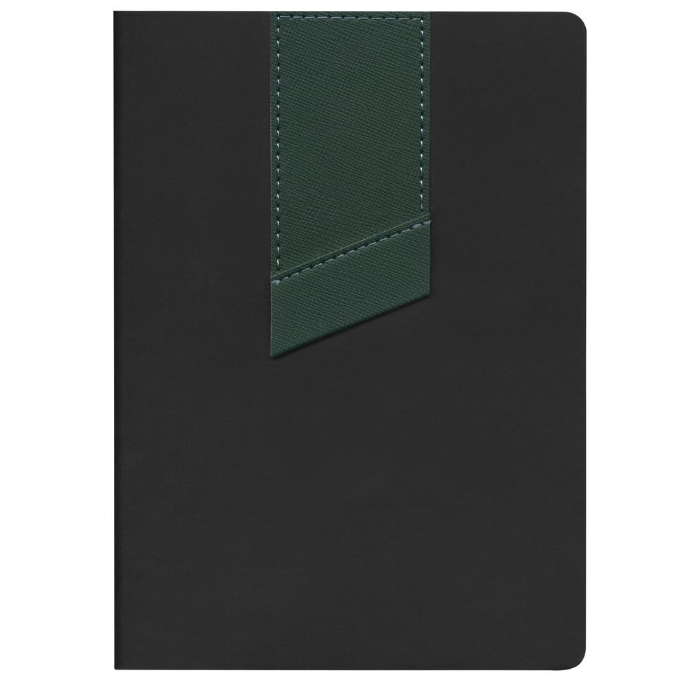 Ежедневник Bookmark, недатированный, черный с зеленым, фото 2