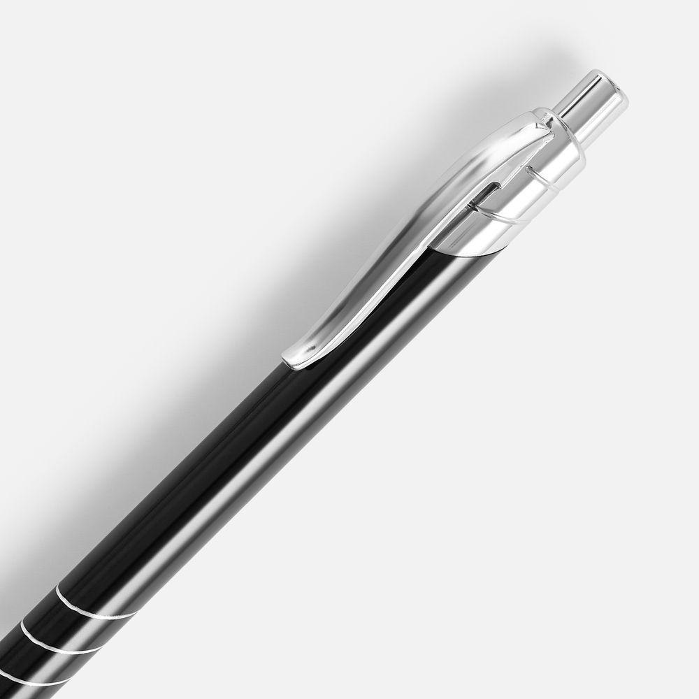 Ручка шариковая Undertone Metallic, черная, фото 3