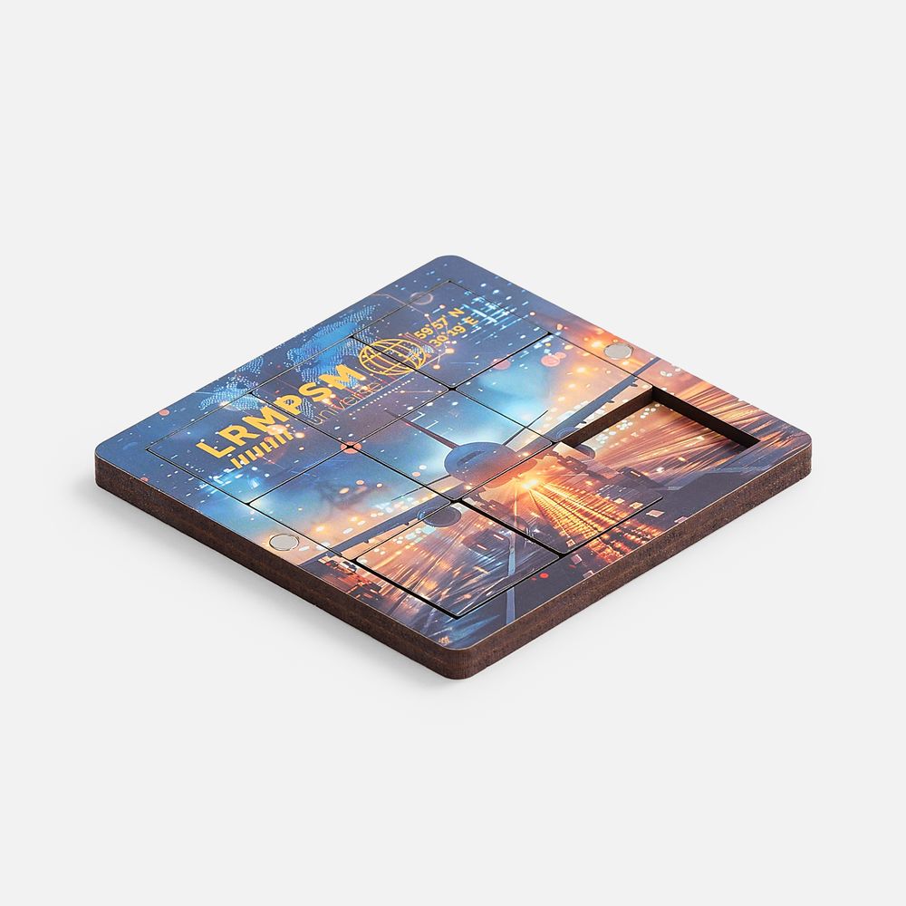 Головоломка-пятнашки с крышкой PuzzleBox на заказ, фото 6
