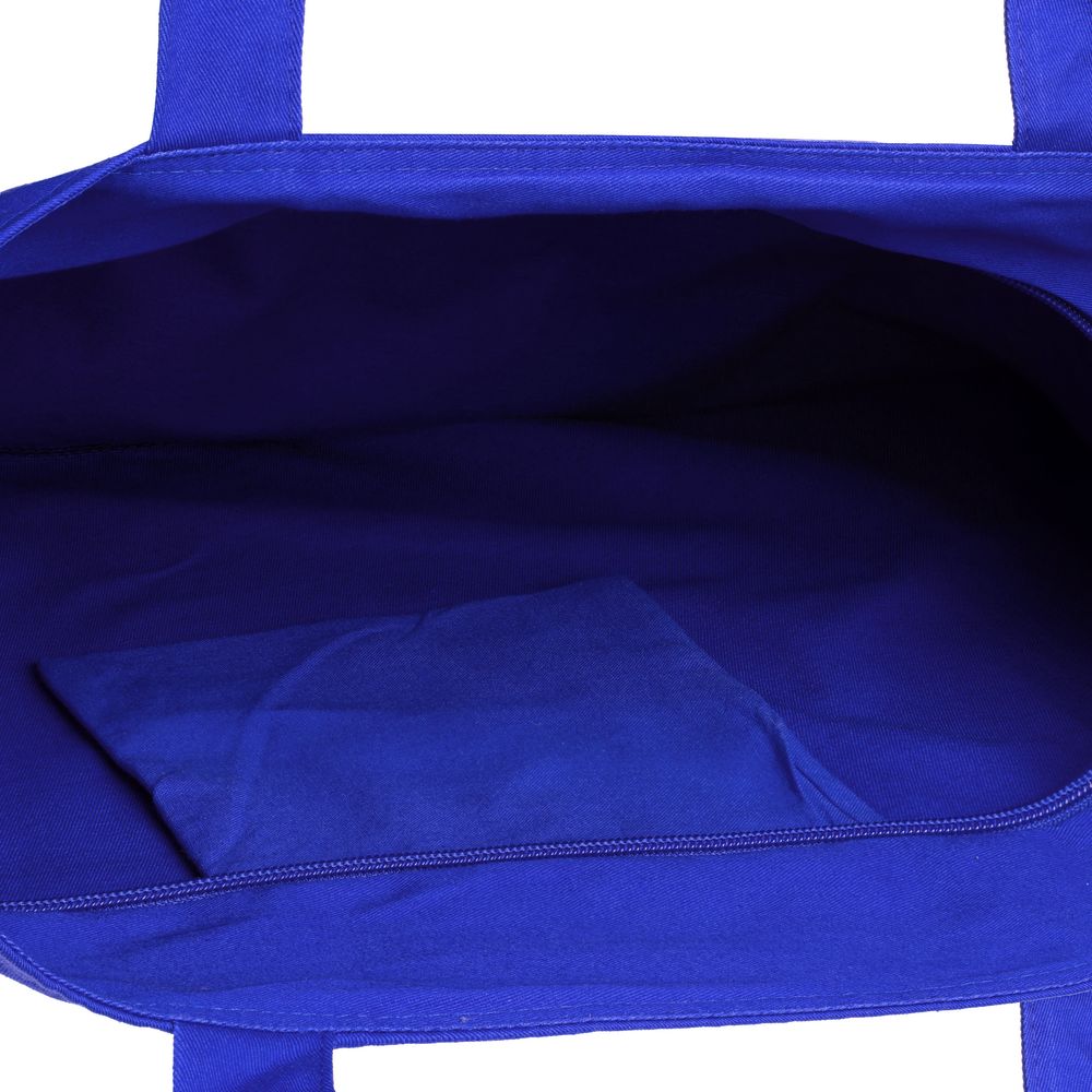 Сумка для покупок на молнии Shopaholic Zip, синяя, фото 4