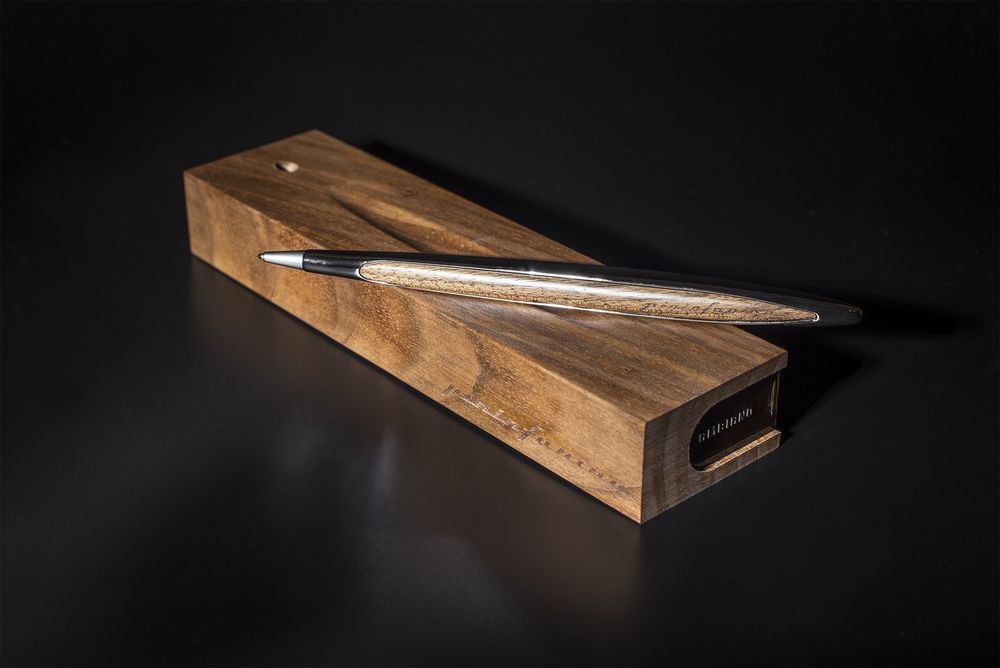 Шариковая ручка Cambiano Shiny Chrome Walnut, фото 6
