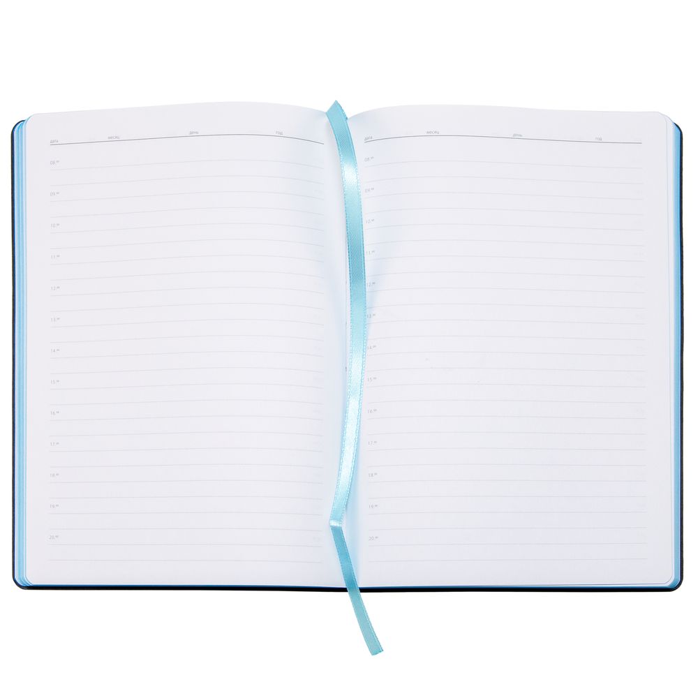 Ежедневник Bookmark, недатированный, черный с голубым, фото 7