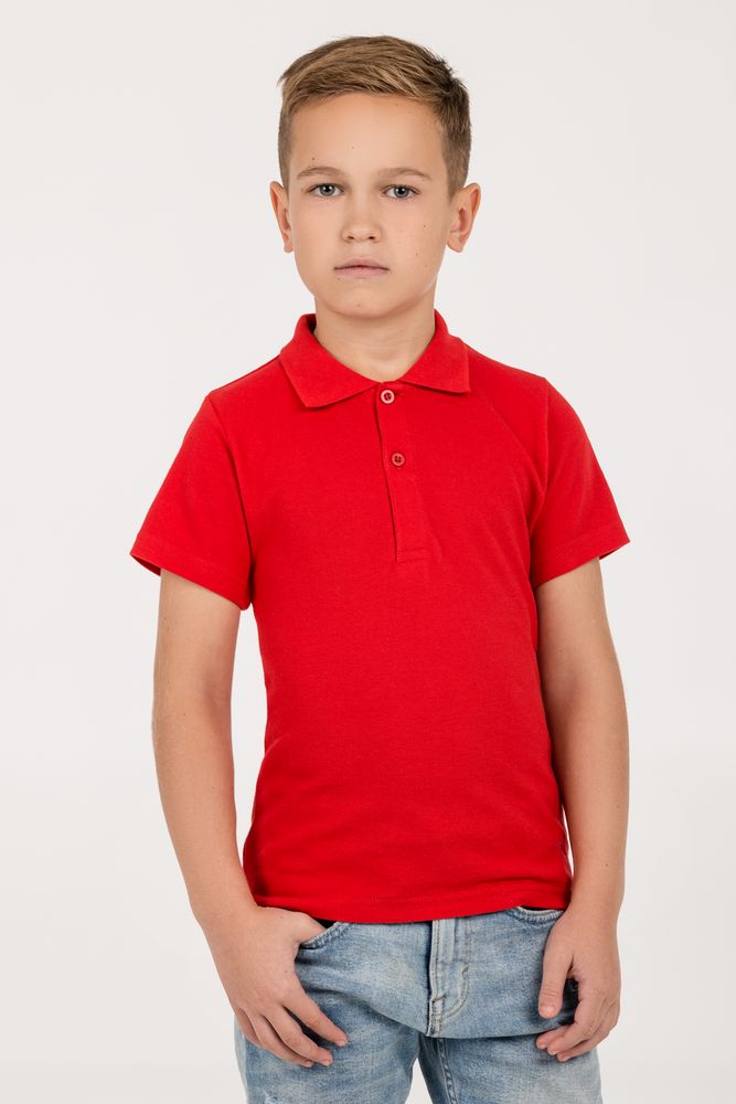 Рубашка поло детская Virma Kids, красная, фото 4