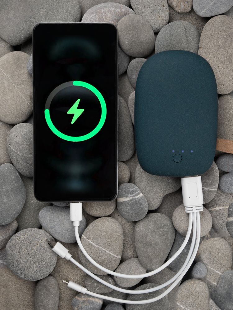 Внешний аккумулятор Pebble 7800 мАч, серо-синий, фото 7