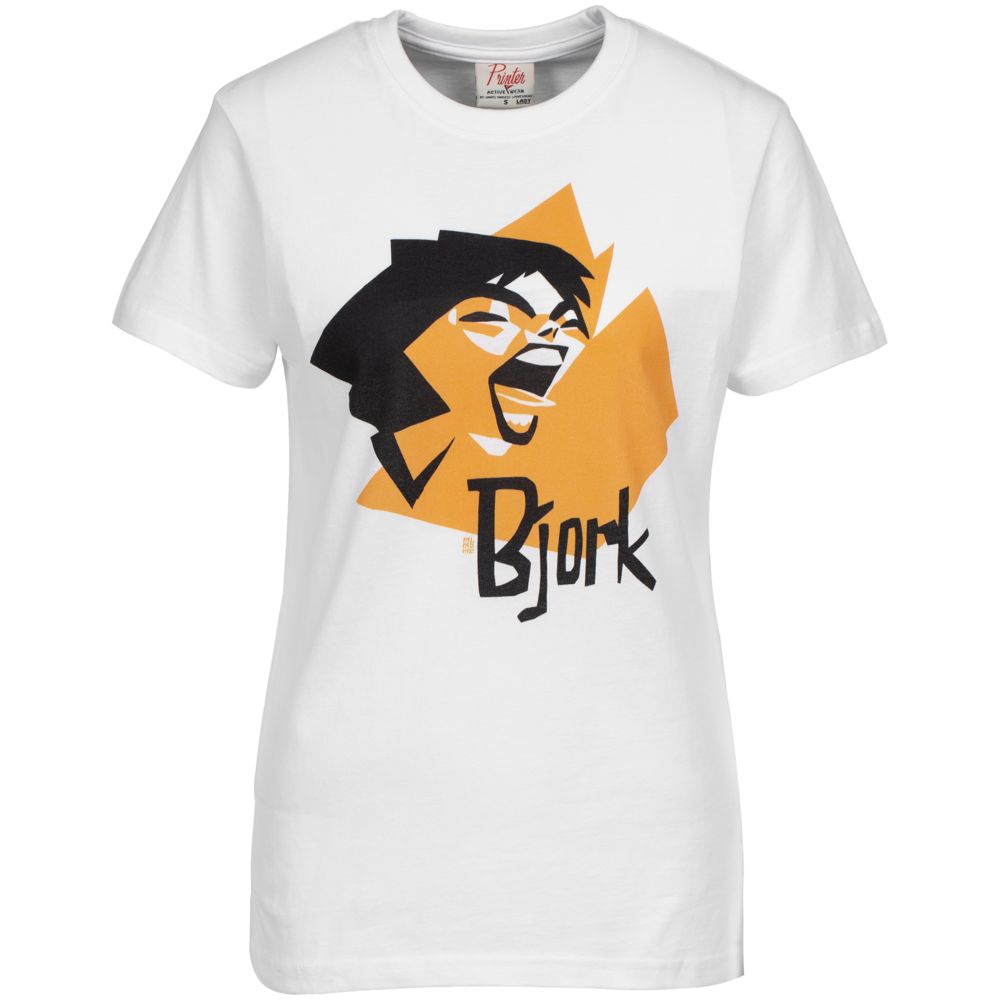 Футболка женская «Меламед. Bjork», белая, фото 2