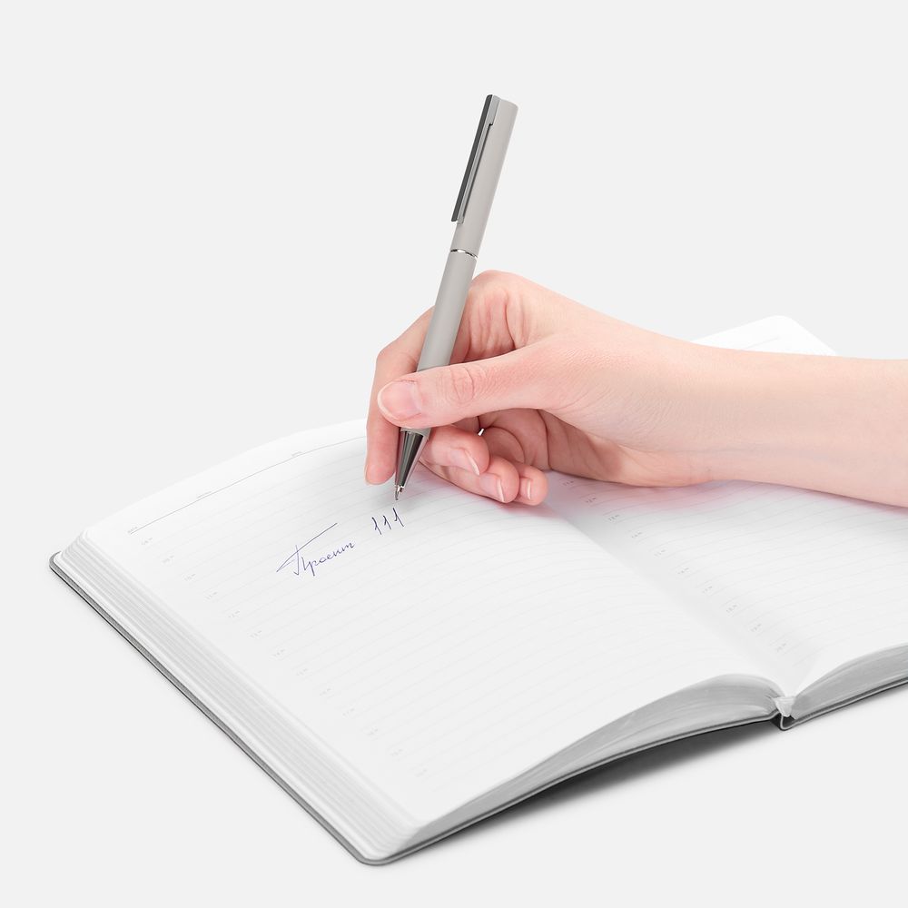 Ручка шариковая Blade Soft Touch, серая, фото 4