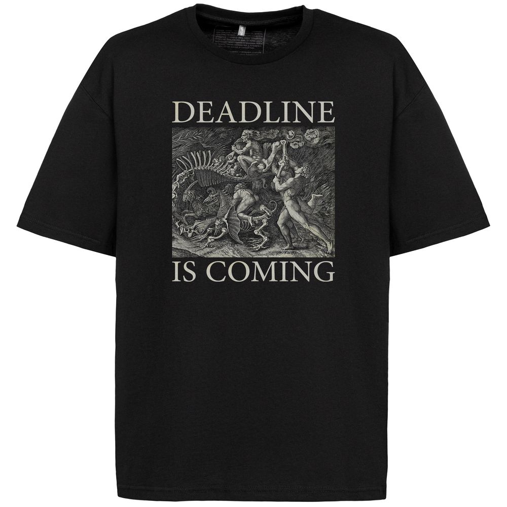 Футболка оверсайз Deadline, черная, фото 3