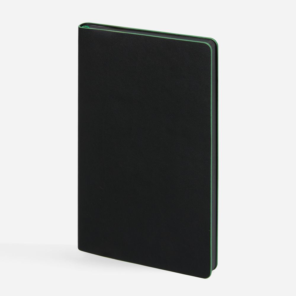 Ежедневник Trait, недатированный, черный с зеленым
