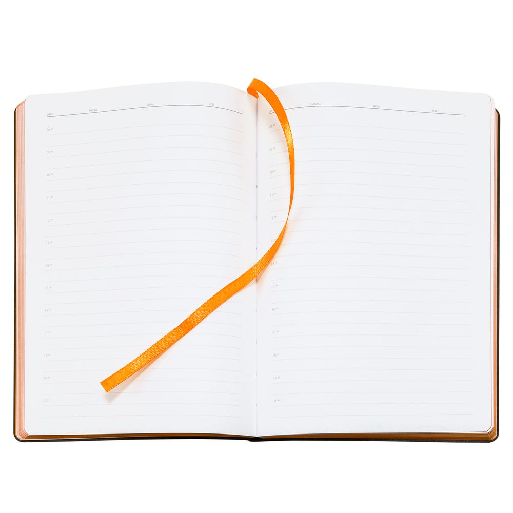 Ежедневник Bookmark, недатированный, черный с оранжевым, фото 7