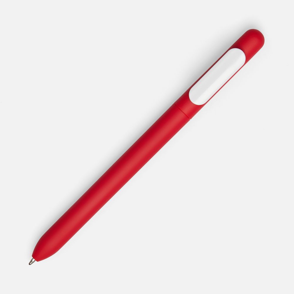 Ручка шариковая Swiper Soft Touch, красная с белым, фото 2