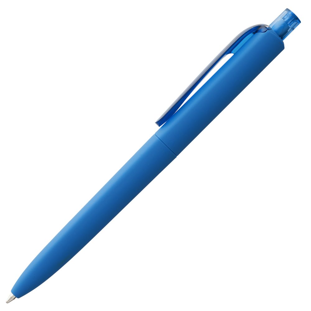 Ручка шариковая Prodir DS8 PRR-T Soft Touch, голубая, фото 2