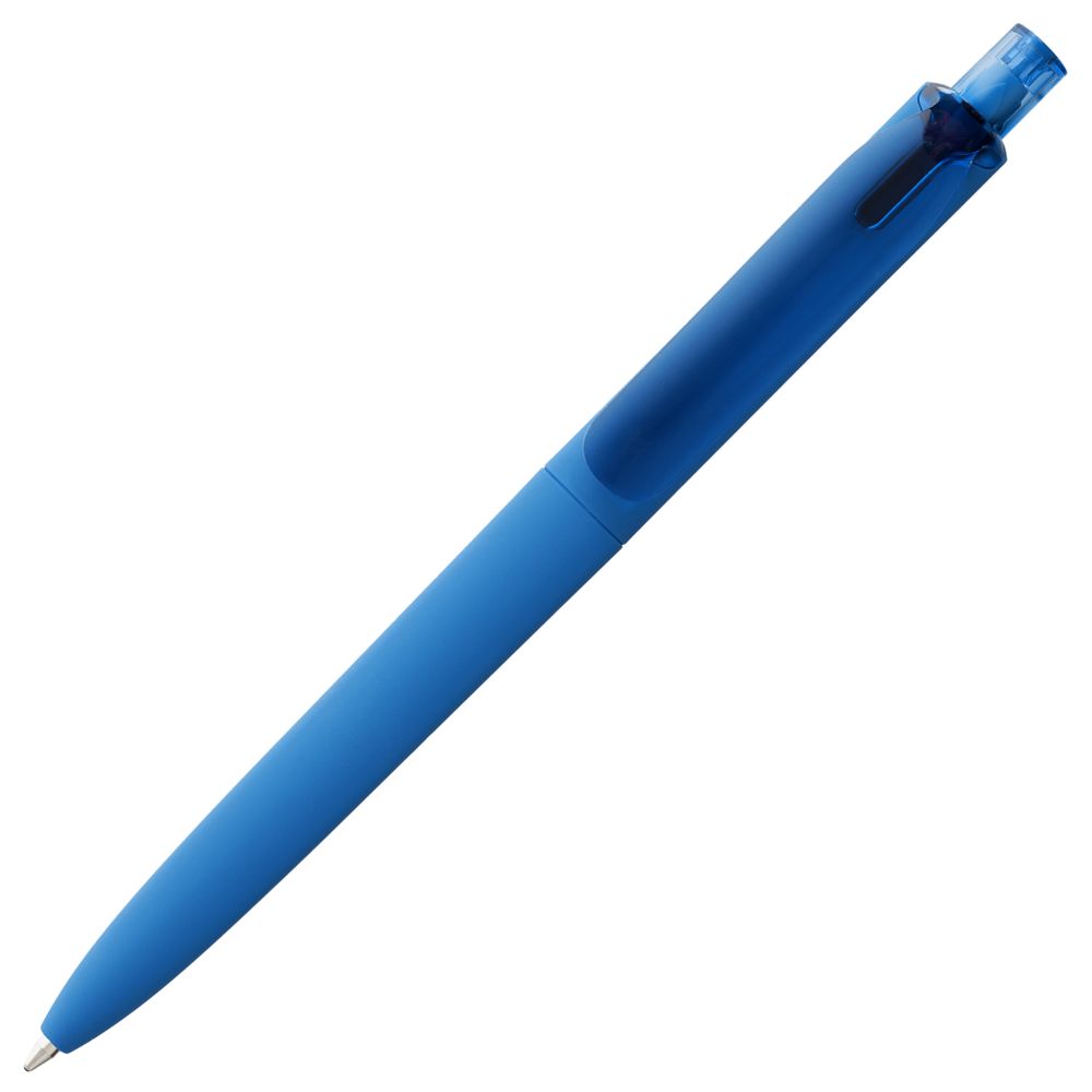 Ручка шариковая Prodir DS8 PRR-T Soft Touch, голубая, фото 4