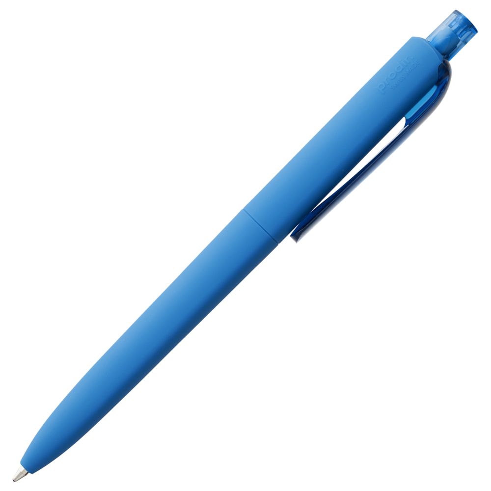 Ручка шариковая Prodir DS8 PRR-T Soft Touch, голубая, фото 3