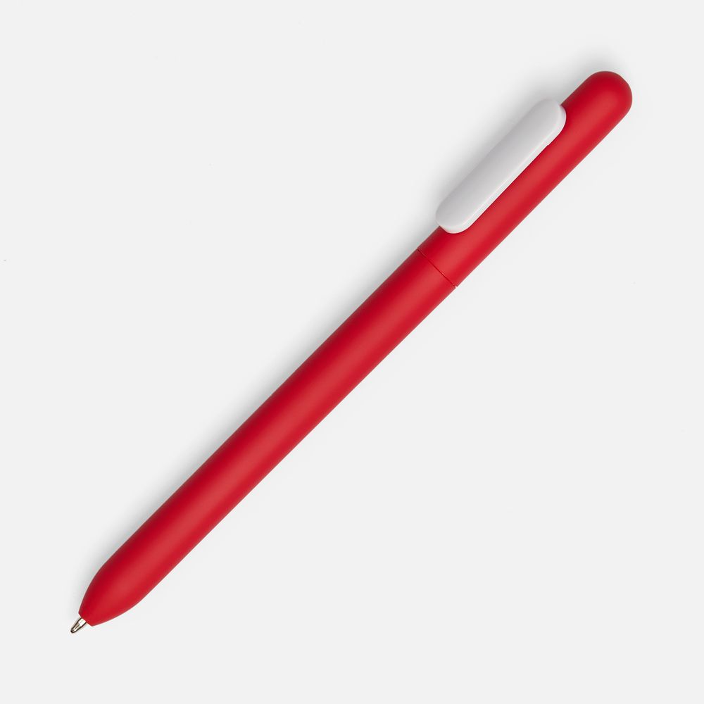 Ручка шариковая Swiper Soft Touch, красная с белым