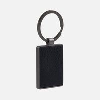 Брелок Gun Metal Leather Rectangle, графитовый, фото 1