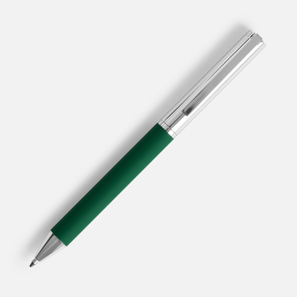 Ручка шариковая Eyeshot Soft Touch, темно-зеленая, фото 2
