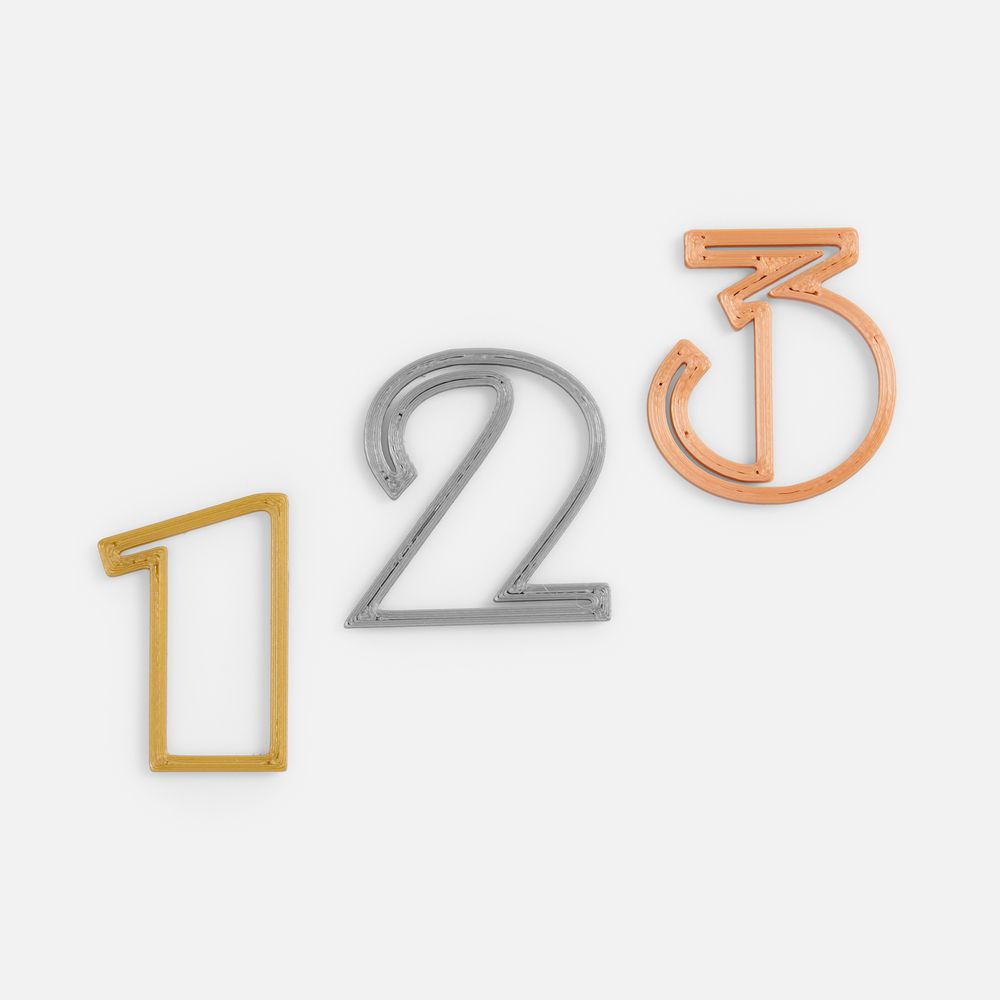 Подвеска Symbol, 3D-печать на заказ, цифра 2, фото 6