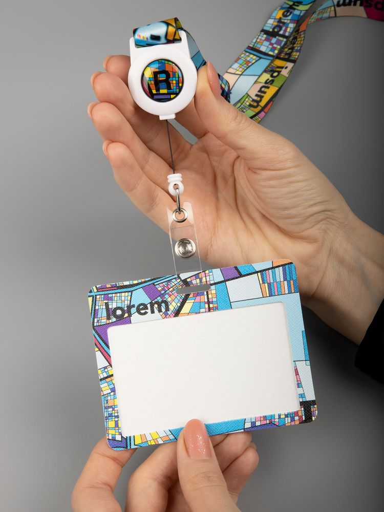 Лента для бейджа с ретрактором TapePrint на заказ, фото 3