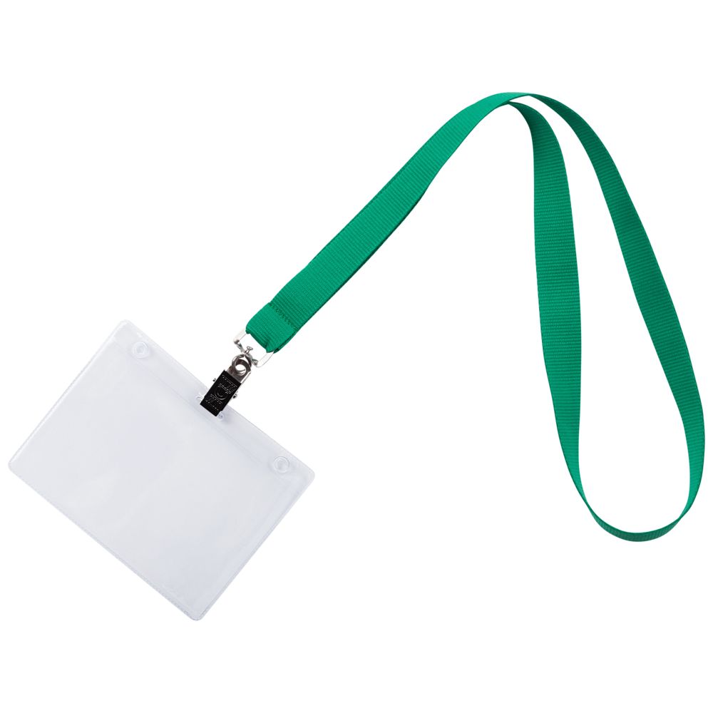 Лента для бейджа Neckband, зеленая, фото 2