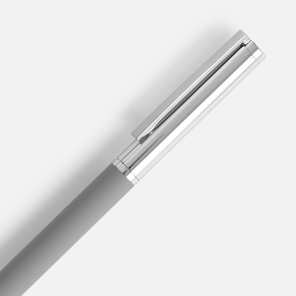 Ручка шариковая Eyeshot Soft Touch, серая, фото 3
