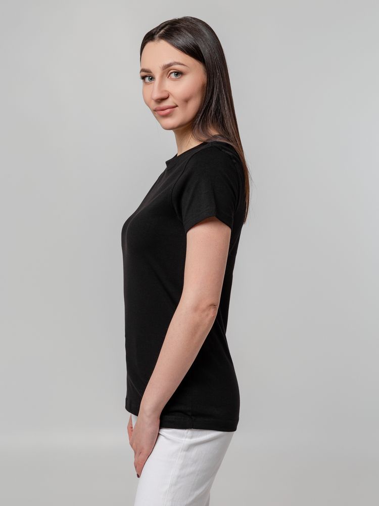 Футболка женская T-bolka Stretch Lady, черная, фото 7