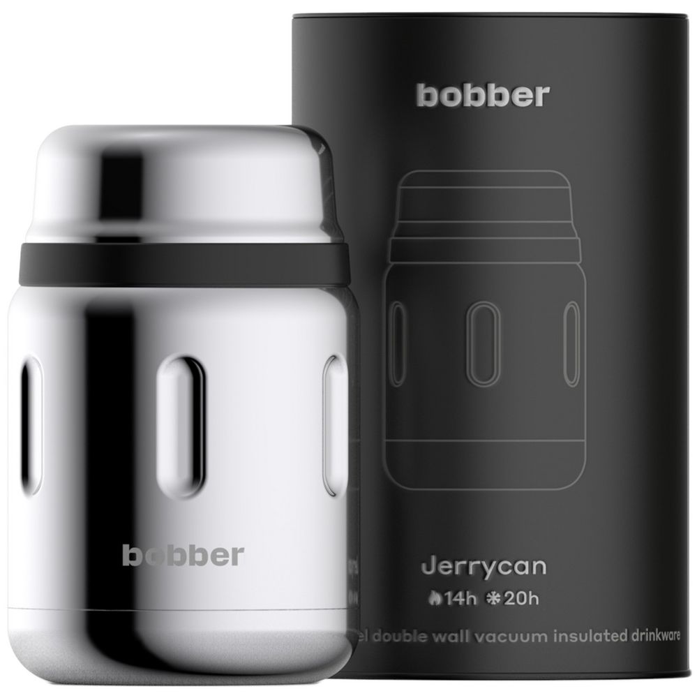 Термос для еды Jerrycan 700, вакуумный, стальной зеркальный, фото 2
