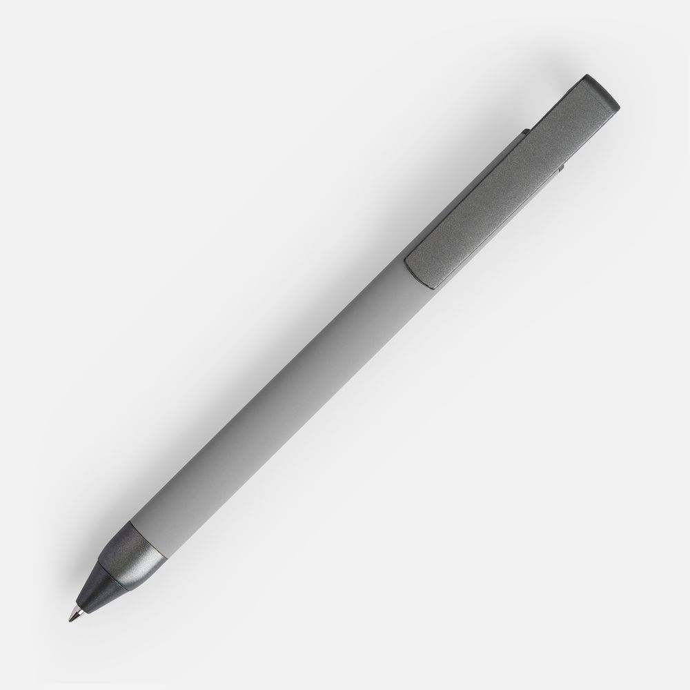 Ручка шариковая Standic с подставкой для телефона, серая, фото 2