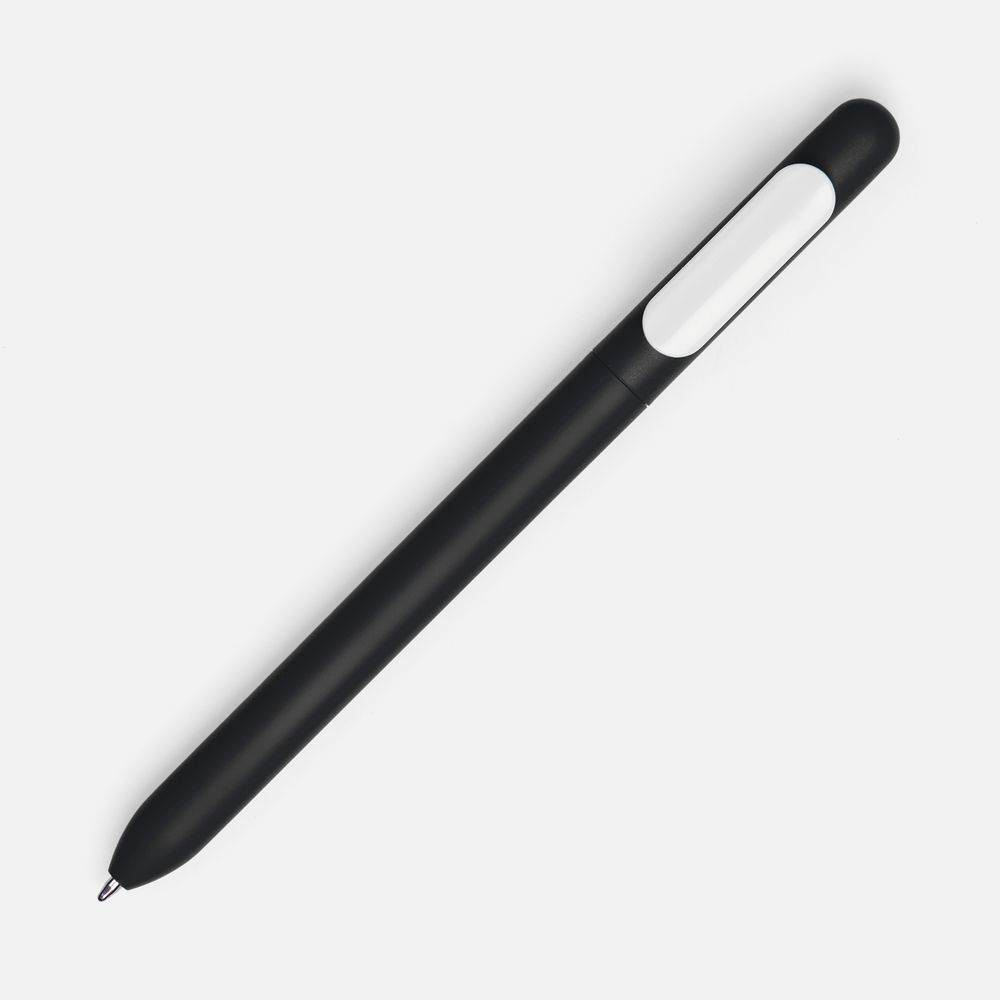 Ручка шариковая Swiper Soft Touch, черная с белым, фото 2