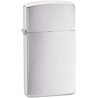 Зажигалка Zippo Slim Brushed, матовая серебристая, фото 1