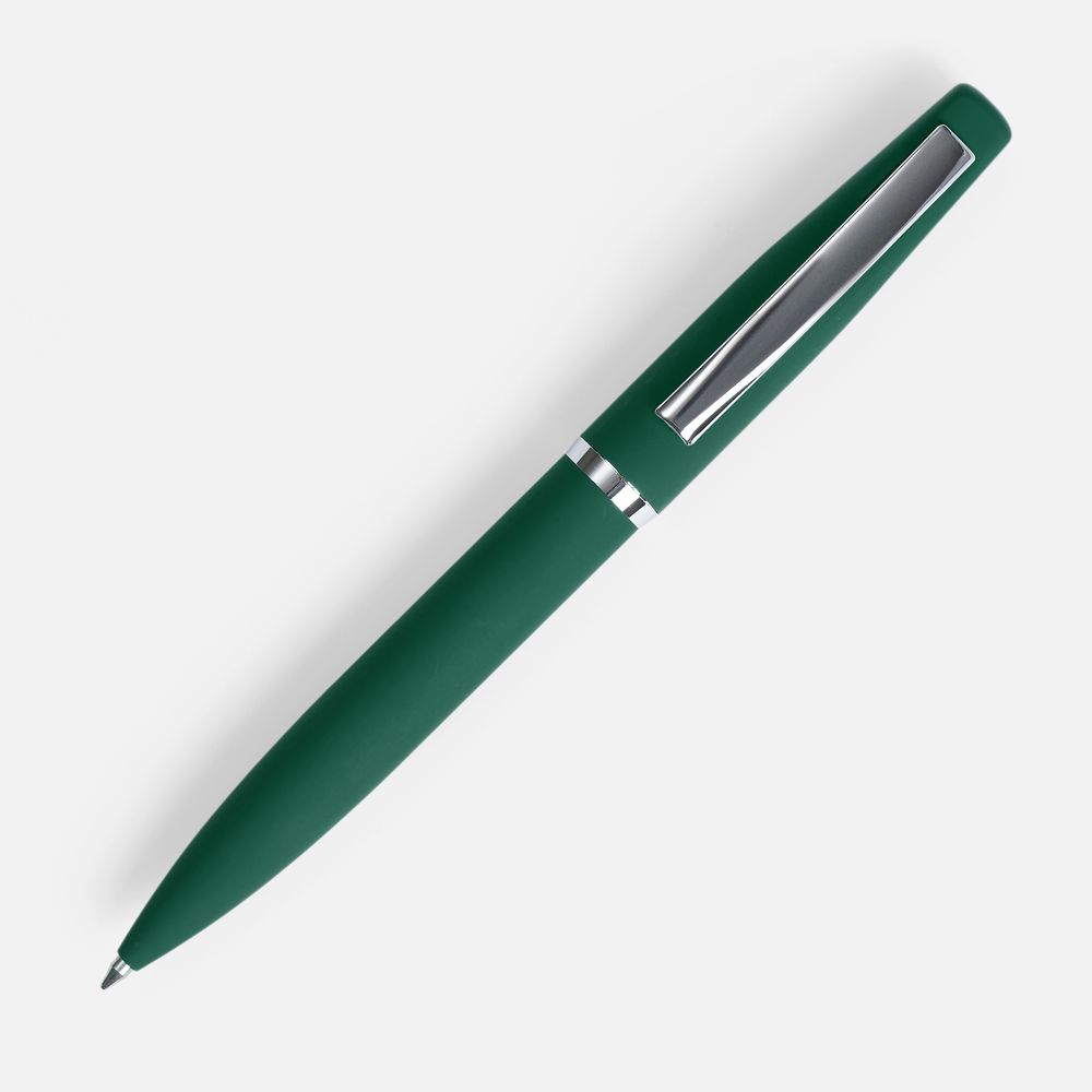 Ручка шариковая Bolt Soft Touch, зеленая, фото 2