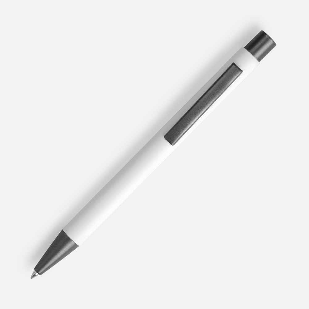 Ручка шариковая Atento Soft Touch, белая, фото 2
