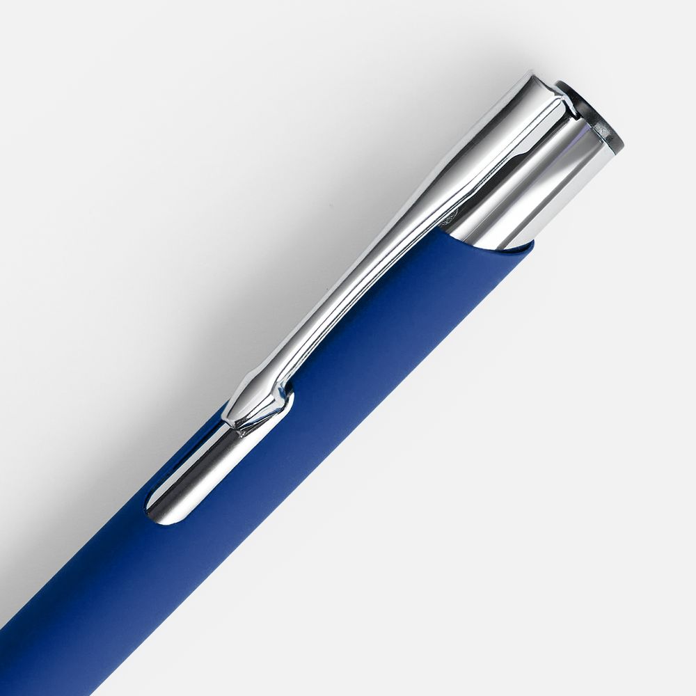 Ручка шариковая Keskus Soft Touch, ярко-синяя, фото 4