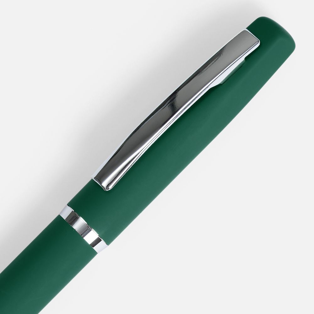 Ручка шариковая Bolt Soft Touch, зеленая, фото 3