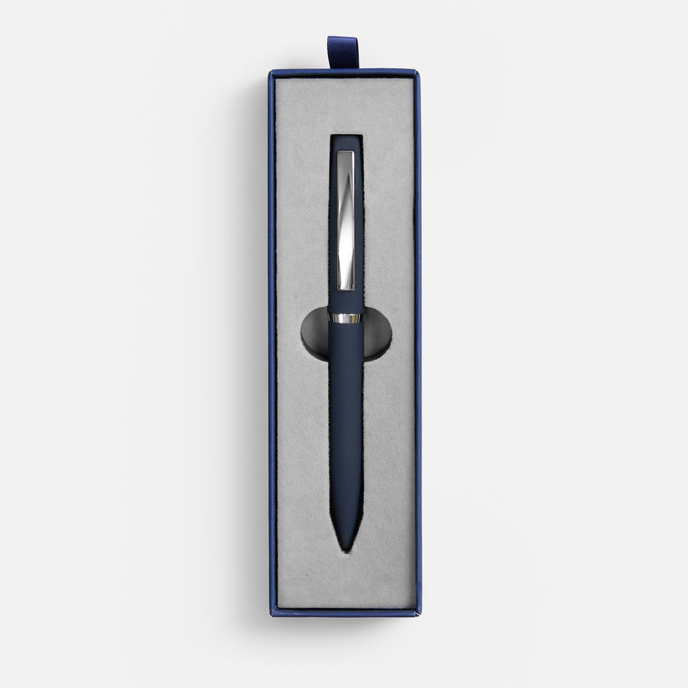 Ручка шариковая Bolt Soft Touch в футляре, синяя, фото 2