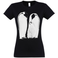 Футболка женская Like a Penguin, черная, фото 1