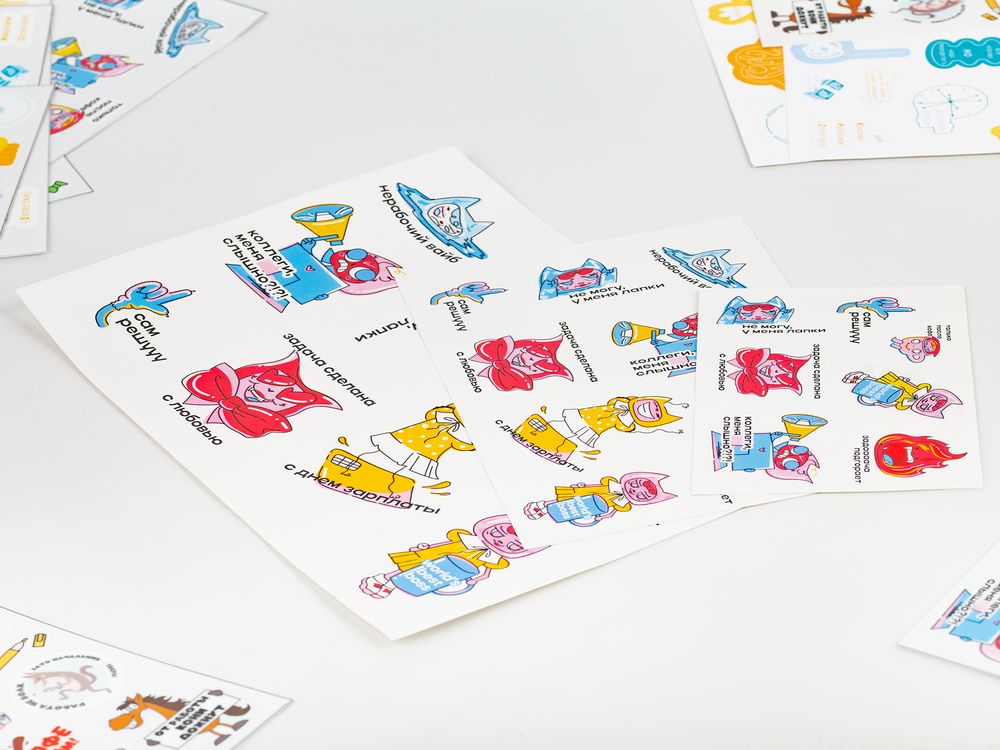 Наклейки бумажные Sticker Pack на заказ, M, фото 2