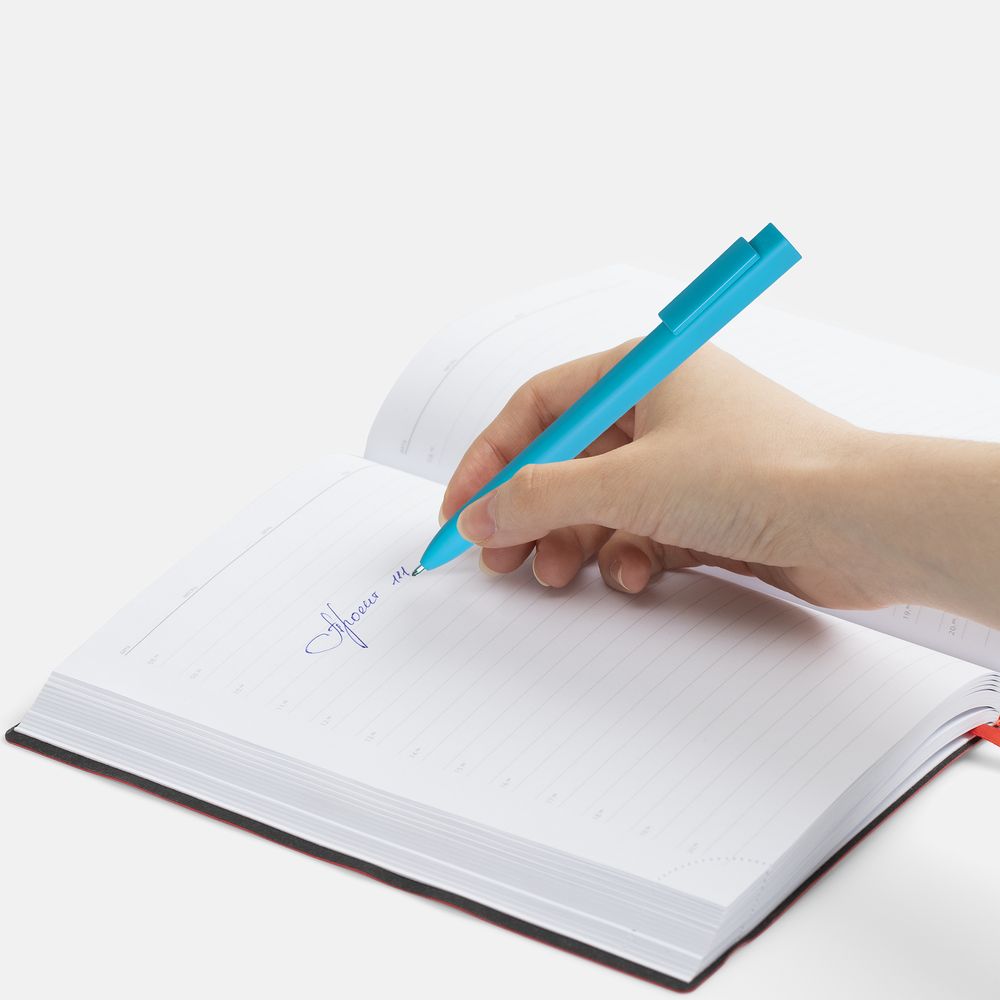 Ручка шариковая Swiper SQ Soft Touch, голубая, фото 4