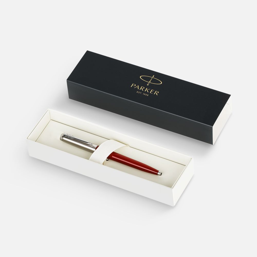 Ручка шариковая Parker Jotter Originals Red CT, красная, фото 3
