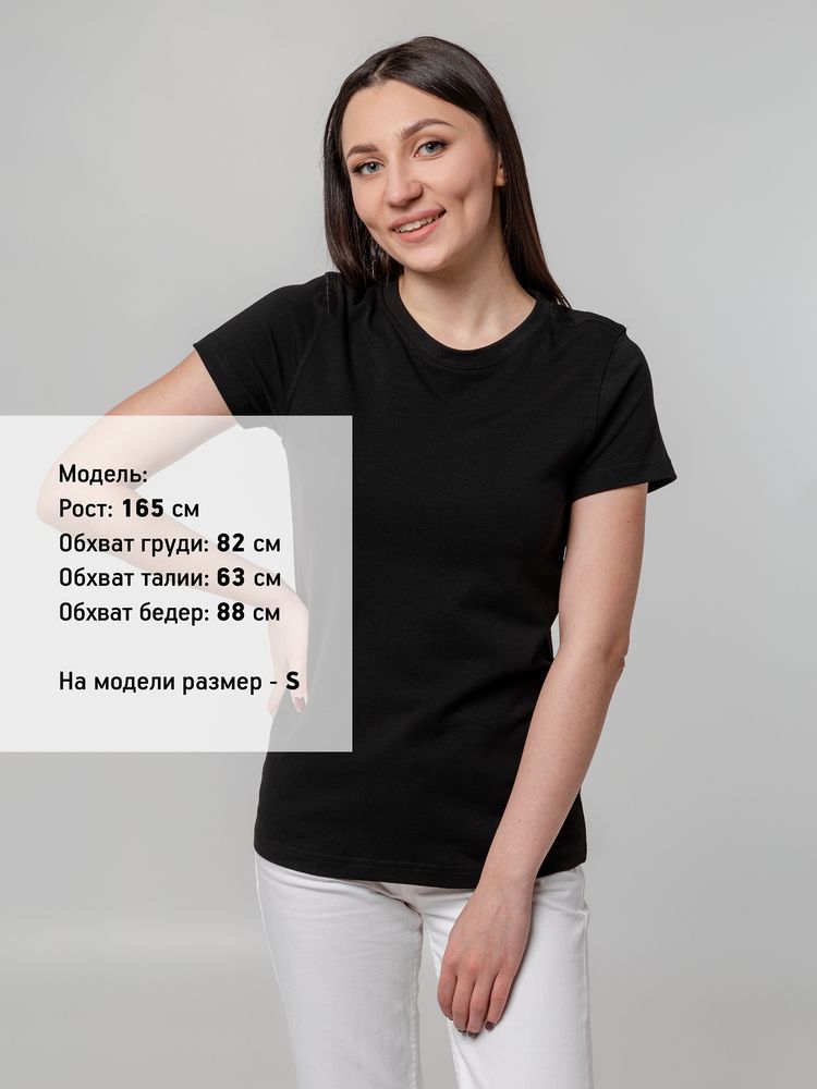 Футболка женская T-bolka Stretch Lady, черная, фото 4