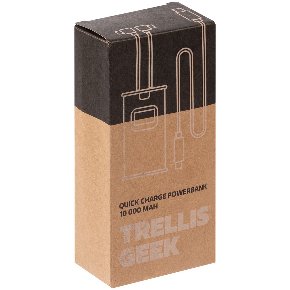Аккумулятор с быстрой зарядкой Trellis Geek 10000 мАч, темно-серый, фото 13