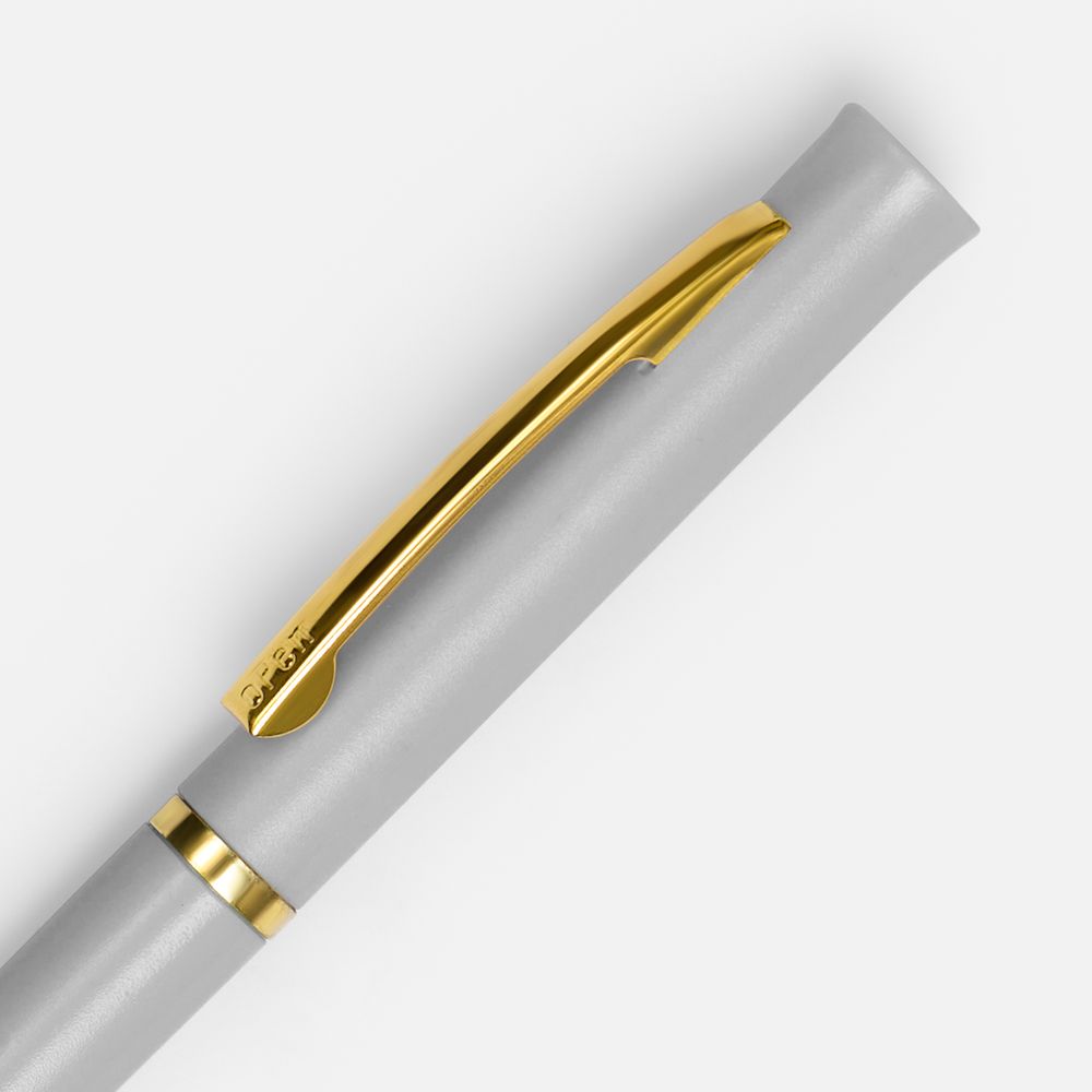 Ручка шариковая Euro Gold, серая, фото 3
