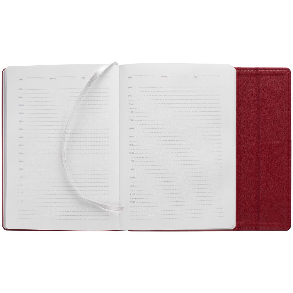 Ежедневник Flap на заказ, недатированный, красный, фото 6