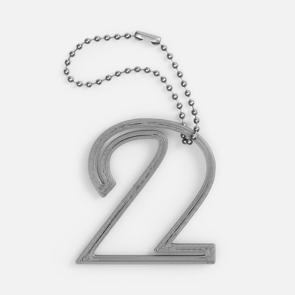 Подвеска Symbol, 3D-печать на заказ, цифра 2, фото 4