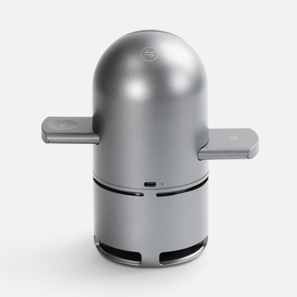 Bluetooth-колонка с беспроводной зарядкой Droid, серая, фото 4