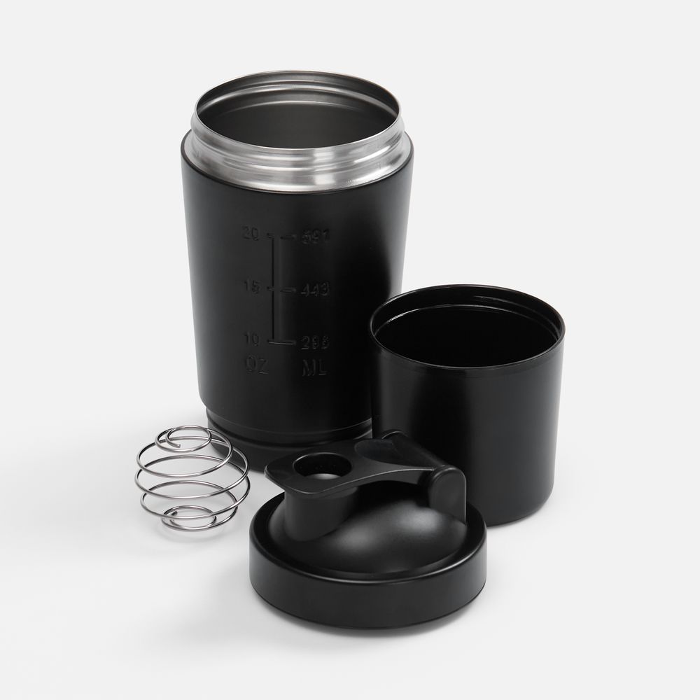 Спортивный шейкер с контейнером TwinPics, черный, фото 2